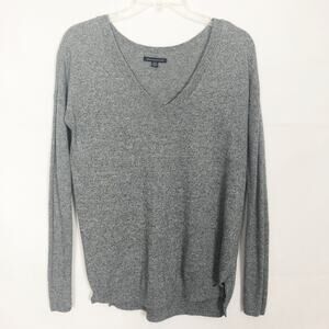 American Eagle Women's V-Neck Gray Pullover Sweater Size XS